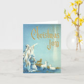 Vintag Shepherd Christmas Joy Card Karte (Gelbe Blume)