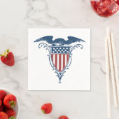 Vintag Shield Red White Blue American Eagars Serviette (Beispiel)