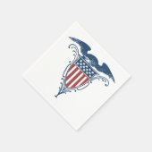 Vintag Shield Red White Blue American Eagars Serviette (Ecke)