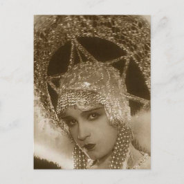 Vintag Showgirl Postkarte