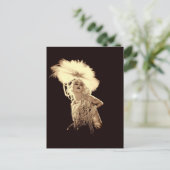 Vintag Showgirl Postkarte (Stehend Vorderseite)