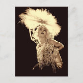 Vintag Showgirl Postkarte (Vorderseite)