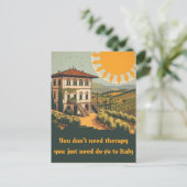 Vintag | Sie müssen nach Italien gehen Postkarte (Stehend Vorderseite)