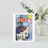 Vintag Siehe Europa als Nächstes Postkarte (Stehend Vorderseite)
