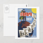 Vintag Siehe Europa als Nächstes Postkarte (Vorne/Hinten)