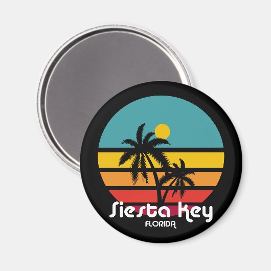 Vintag Siesta Key Florida Magnet (Vorderseite/Rückseite)