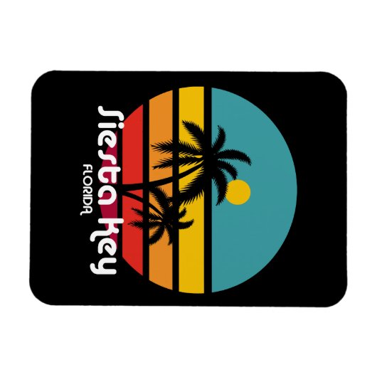 Vintag Siesta Key Florida Magnet (Horizontal)