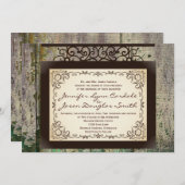 Vintag Sign Rustic Country Wedding Einladungen (Vorne/Hinten)