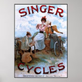 Vintag Singer Cycles Ad Poster (Vorne)
