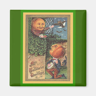 Vintag Singing Pumpkin Man Magnet