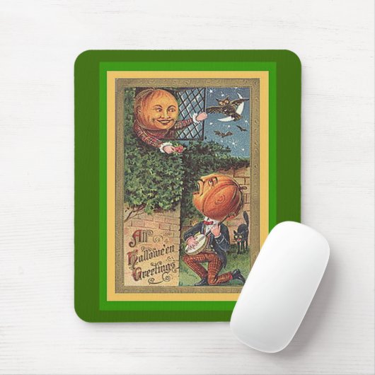 Vintag Singing Pumpkin Man Mousepad (Mit Mouse)