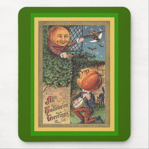 Vintag Singing Pumpkin Man Mousepad