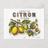 Vintag Sirop de Citron Ad Postkarte (Vorderseite)