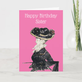 Vintag Sister Large Hat Edouard Manet Birthday Karte