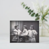 Vintag Sisters Postkarte (Stehend Vorderseite)