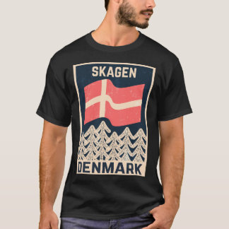Vintag Skagen Dänemark Design T-Shirt