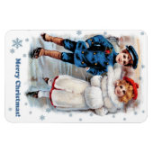Vintag Skaten Kids Weihnachtsgeschenk Magnet (Horizontal)