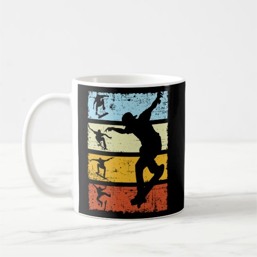 Vintag Skater Skateboarding Retro Skaten Kaffeetasse (Links)
