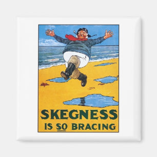 Vintag Skegness Ad - Skegness ist so Bracing - Man Magnet