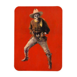 Vintag Skeleton Cowboy Flexi Kühlschrankmagnet Magnet