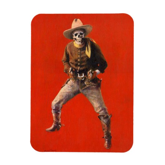 Vintag Skeleton Cowboy Flexi Kühlschrankmagnet Magnet (Vertikal)