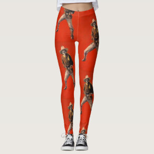 Vintag Skeleton Cowboy Leggings