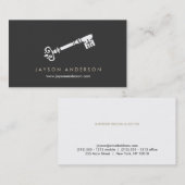 VINTAG SKELETON KEY LOGO Nr. 2 Visitenkarte (Vorne/Hinten)