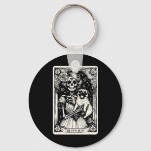 Vintag Skeleton Mops Mama Tarot Card Hexy Vibes P Schlüsselanhänger