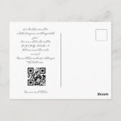 Vintag Skeleton QRC Einladung zur Hochzeitsfeier Postkarte (Rückseite)