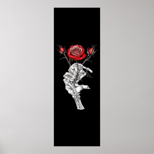 Vintag Skeletton Rose Valentine Poster (Vorne)
