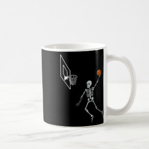 Vintag Skelettspieler Dunking Hoop Hallow Kaffeetasse