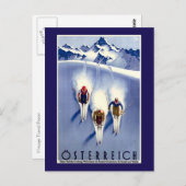 Vintag Ski Postkarte (Vorne/Hinten)