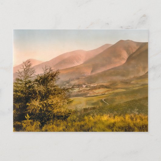 Vintag Skiddaw Cumbria England Postkarte (Vorderseite)
