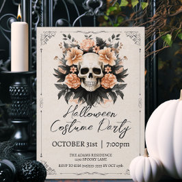 Vintag Skull Halloween Einladung