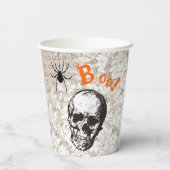 Vintag Skull Halloween Pappbecher (Rückseite)