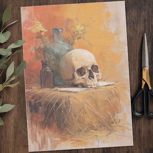 Vintag Skull Halloween Seidenpapier