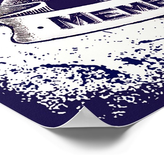 Vintag Skull Memento Mori Poster (Ecke)