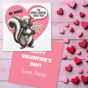 Vintag Skunk Valentine Ich bin Scent-Imental über  Feiertagskarte