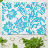 Vintag Sky Blue Damask Geschirrtuch (Gefaltet)