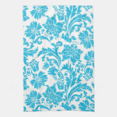 Vintag Sky Blue Damask Geschirrtuch (Vertikal)