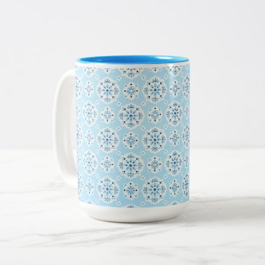 Vintag Sky Blue Tasse (Vorderseite Links)