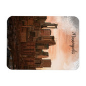 Vintag Skyline Minneapolis Minnesota Magnet (Horizontal)