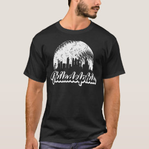 Vintag Skyline Retro Philadelphia Philly Baseball T-Shirt