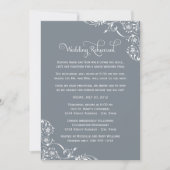 Vintag Slate Scrolls Hochzeit Probe und Abendessen Einladung (Vorderseite)