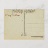 Vintag Sledchildren Feiertagspostkarte (Rückseite)