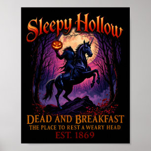 Vintag Sleepy Hollow Horseman Halloween Spooky Se Poster