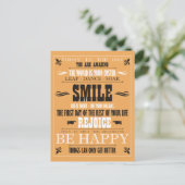 Vintag Smile Poster Postkarte (Stehend Vorderseite)