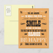 Vintag Smile Poster Postkarte (Vorne/Hinten)