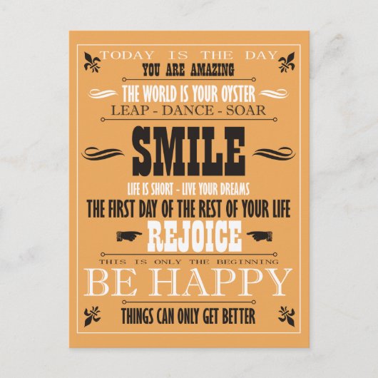 Vintag Smile Poster Postkarte (Vorderseite)