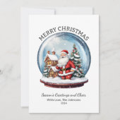 Vintag Snow Globe Weihnachten (Vorderseite)